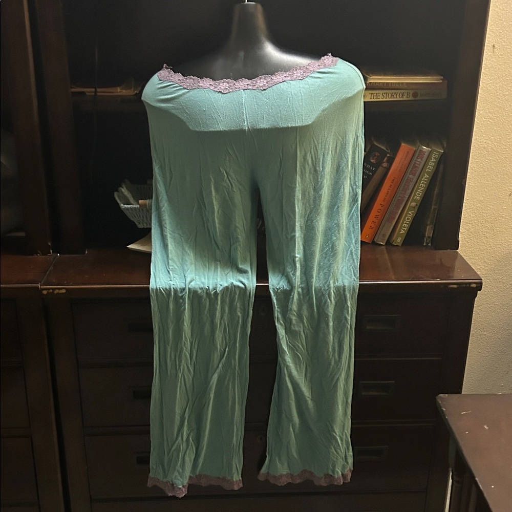 Angels Teal Sleepwear with Purple Lace